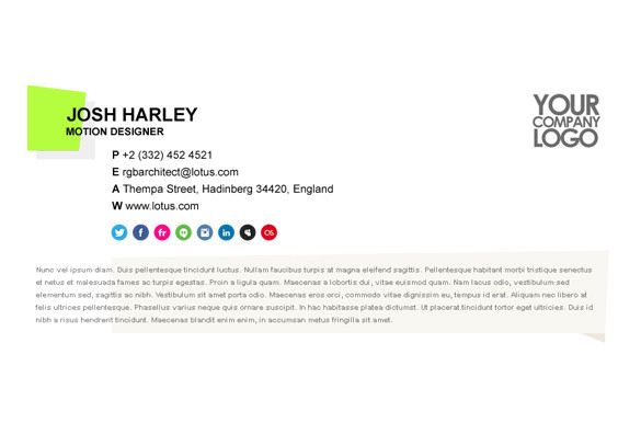 Company Email Signature Template 45 HTML Email Signatures Download Use Instantly