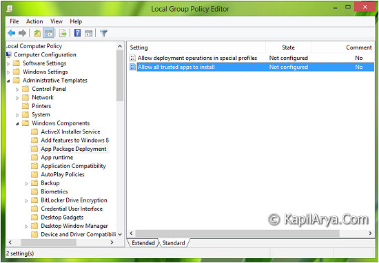 how to install unsigned apps windows 8
