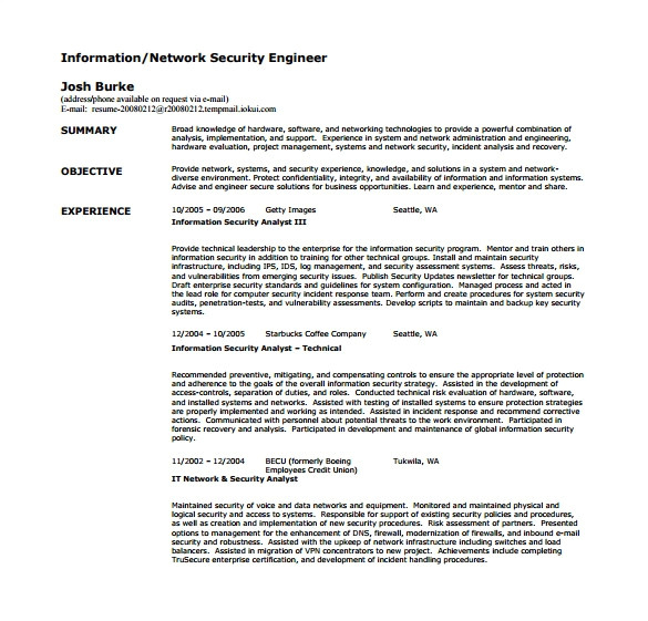 computer hardware and networking resume format