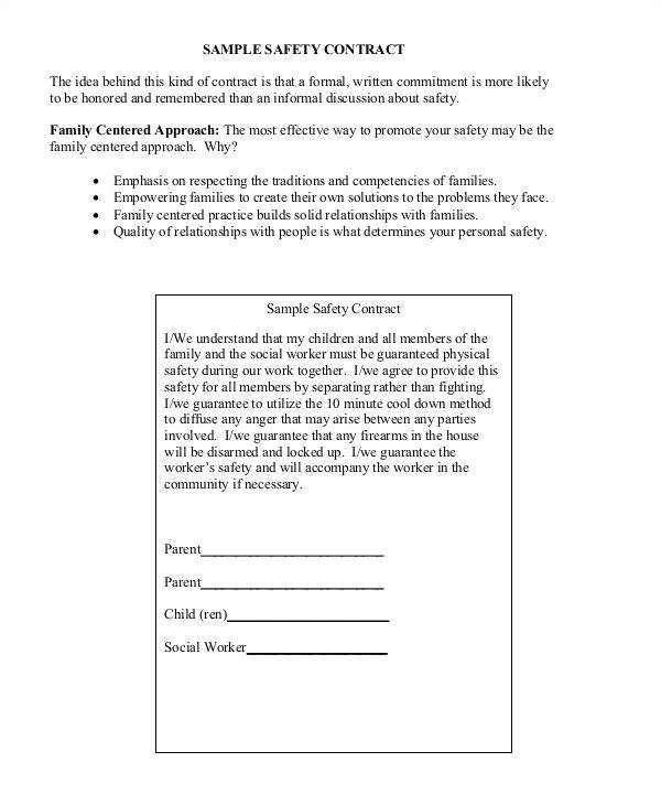 safety contract templates