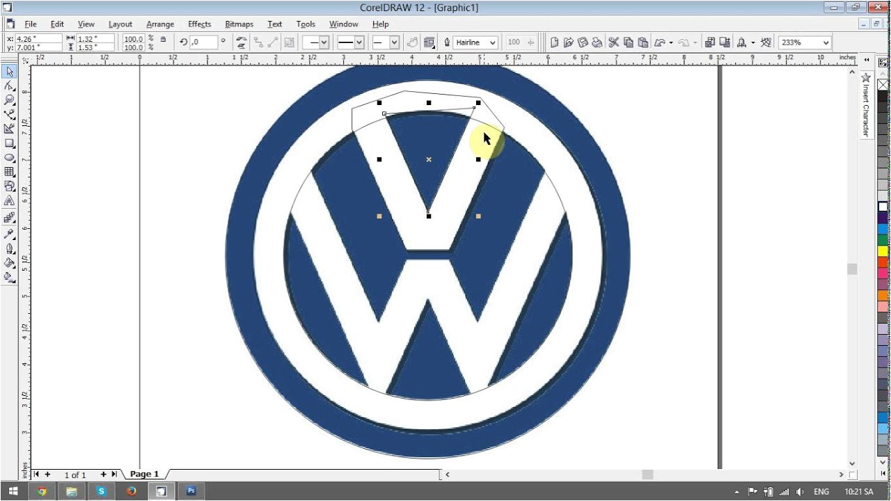Corel Draw Logo Templates Volkswagen Logo Design Tutorials In Corel Draw Youtube