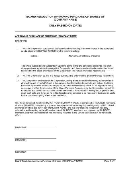 corporate resolution authorized signers template