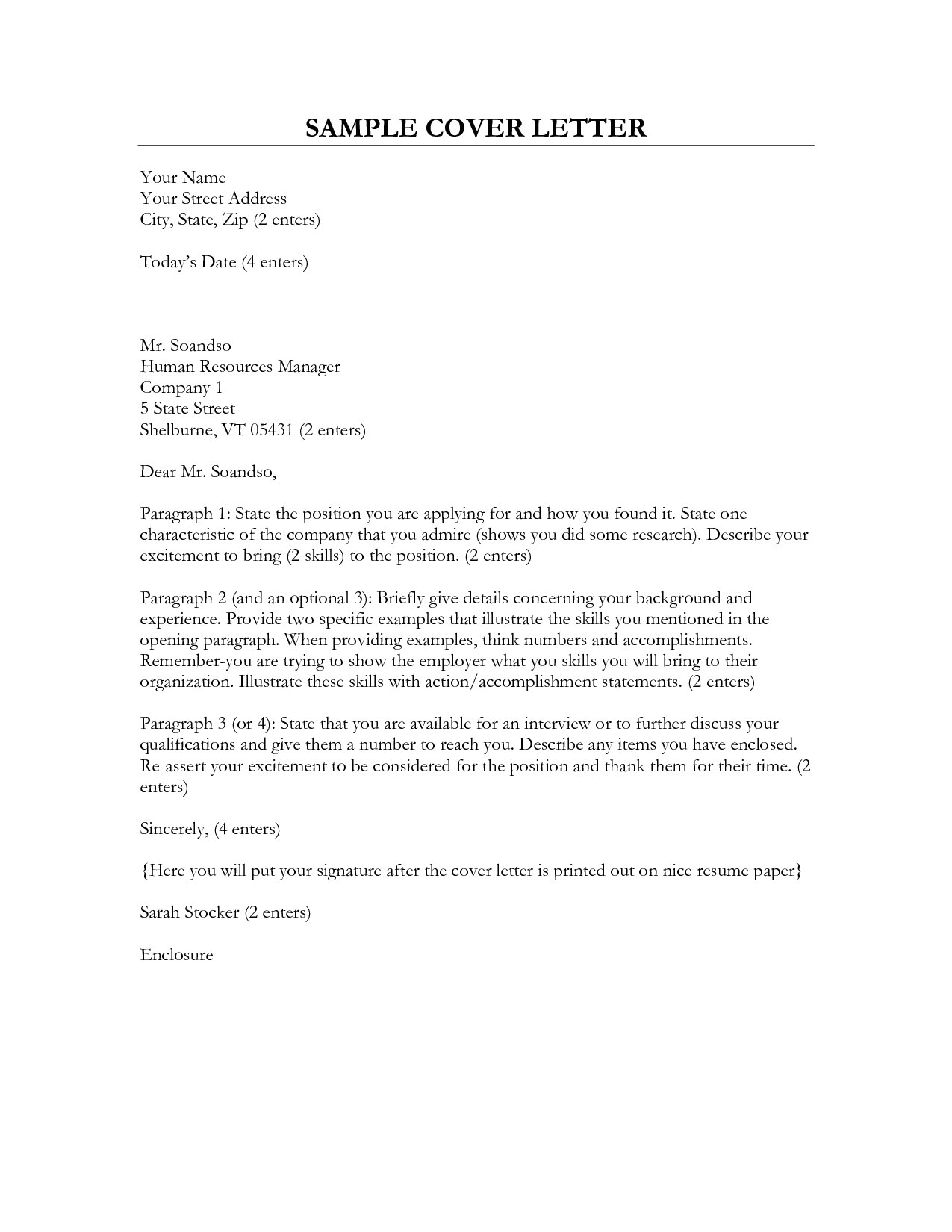 Cover Letter Addressed to Human Resources Cover Letter Addressed to Hr the Letter Sample