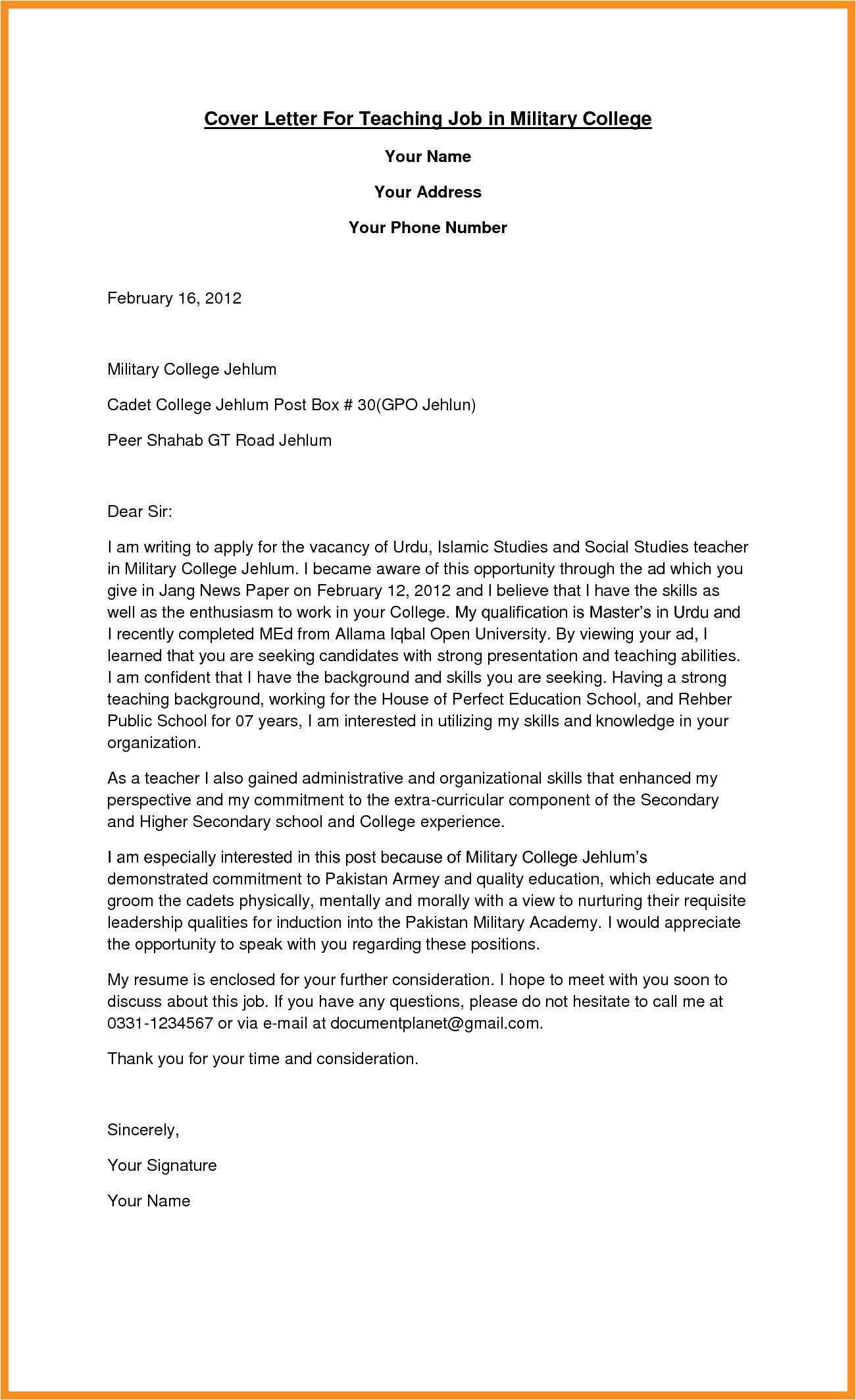 Cover Letter Applying for Teaching Position Sample Of Job Application Letter Essays Bamboodownunder Com
