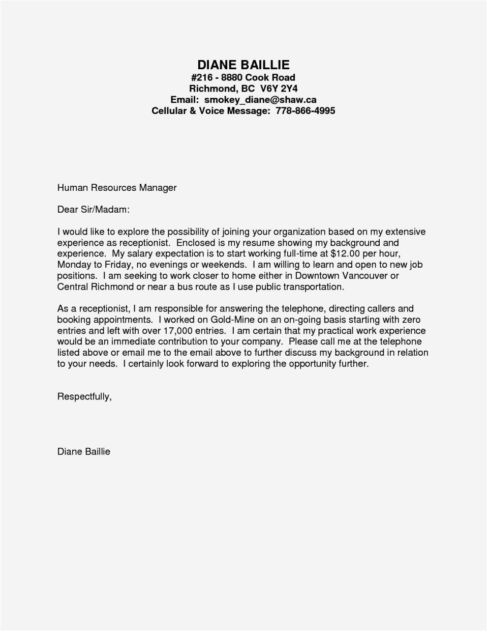 cover letter for front desk at a gym