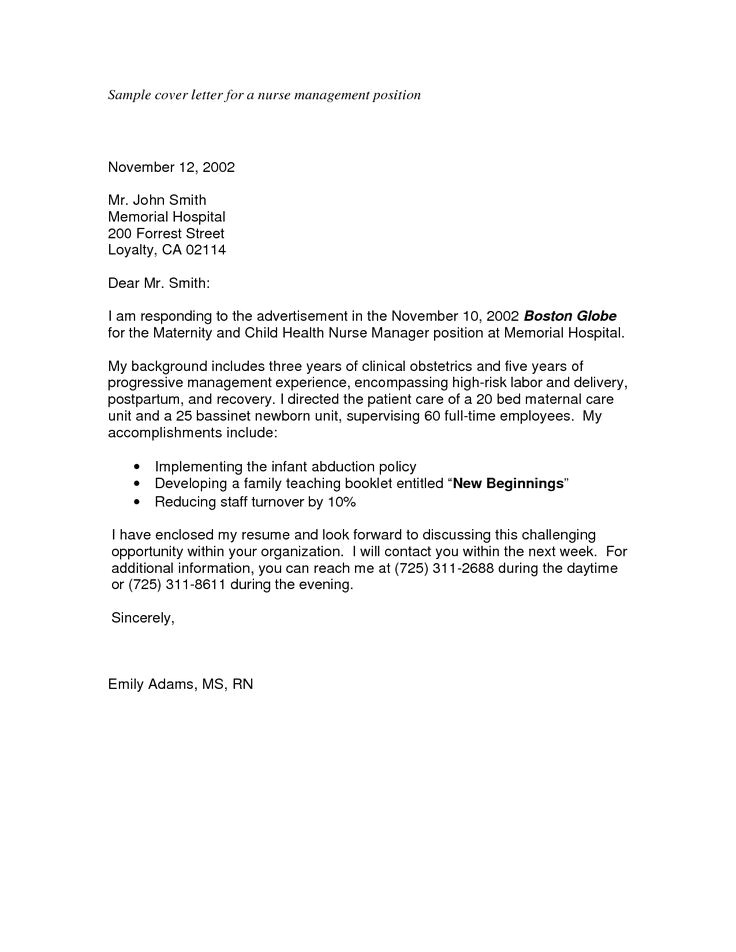 Cover Letter for A Nursing Position Sample Nursing Application Cover Letters Sample Cover