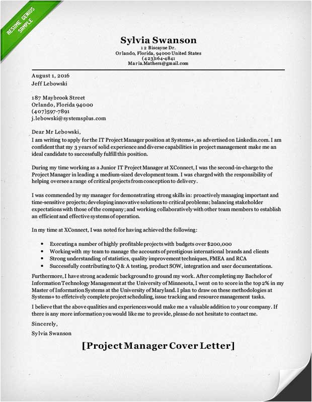 project product manager cover letter samples project 20manager 20cover 20letter 20sample