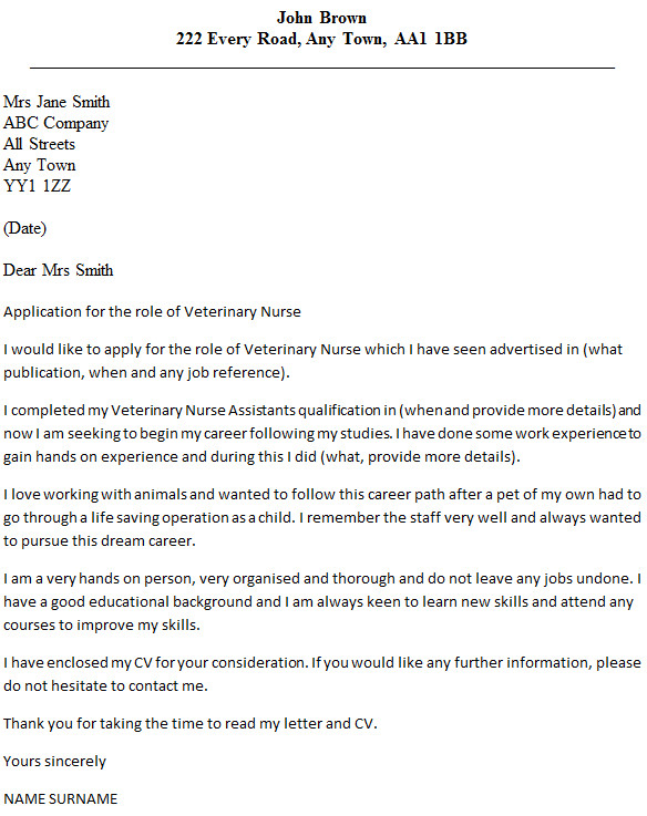 Cover Letter for A Veterinary assistant 1 Cover Letter for A Veterinary assistant Veterinary Nurse Cover Letter Example Icover org Uk