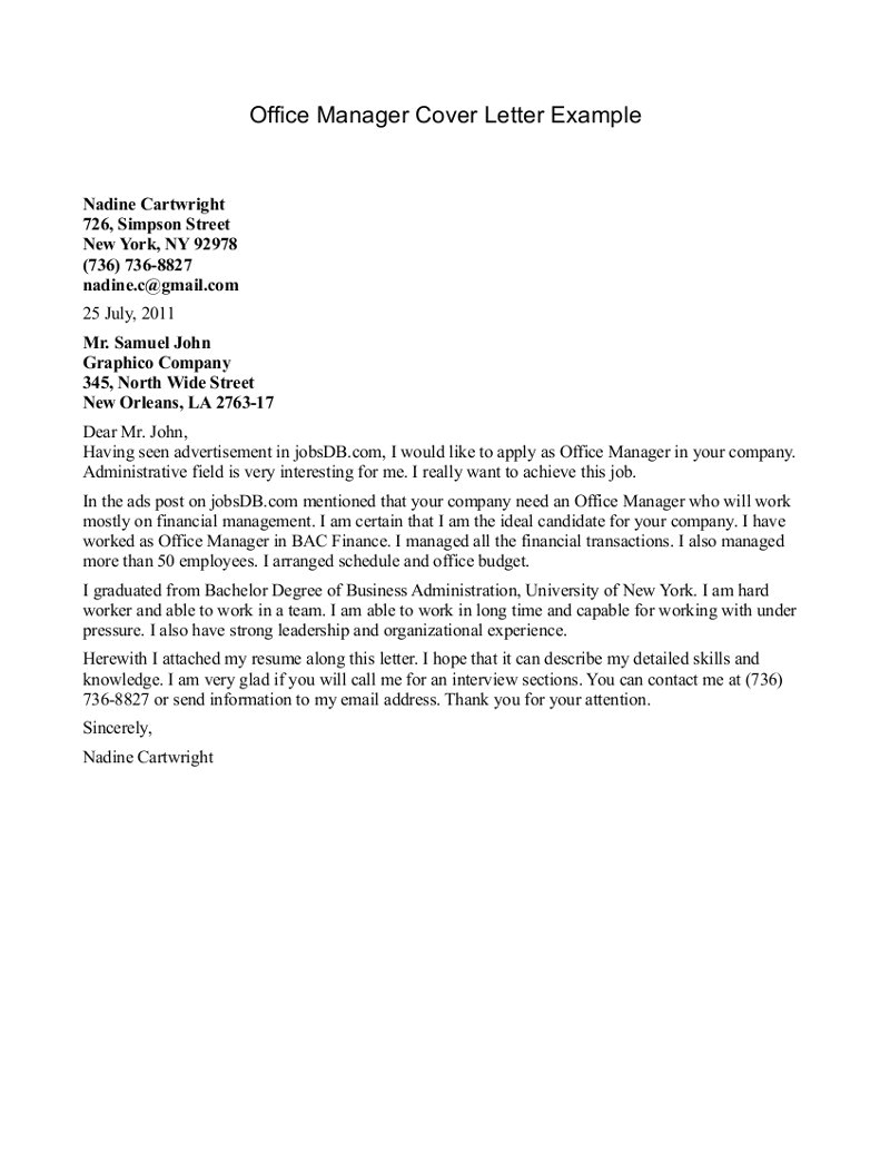 Cover Letter for Accounting Firm Accounting Office Manager Cover Letter Perfect Resume format