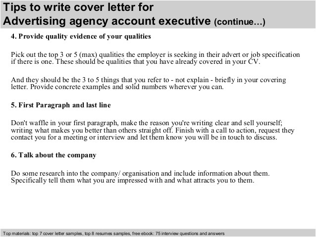 advertising agency account executive cover letter