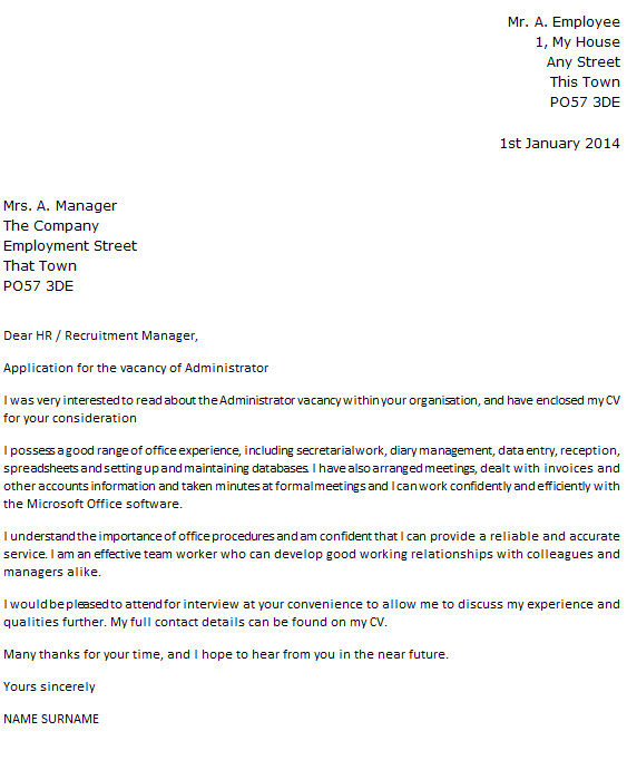 Cover Letter for An Office Job Post Reply