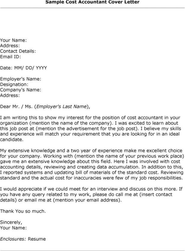 Cover Letter for Applying Accounting Job Sample Cover Letter for Accounting Job