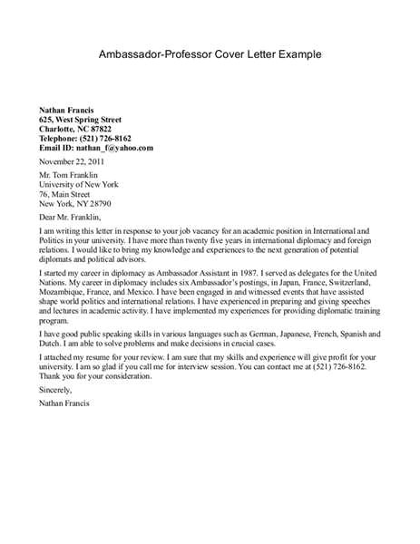 assistant professor cover letter