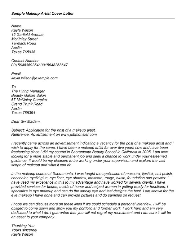 Cover Letter for Benefit Cosmetics Cover Letter for Benefit Cosmetics Download Cosmetics