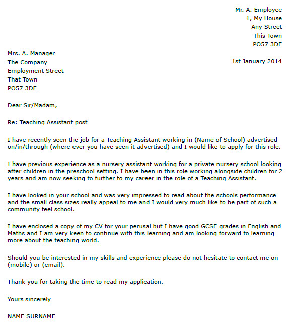 Cover Letter for Classroom assistant 1 Cover Letter for Classroom assistant Teaching assistant Cover Letter Example Lettercv Com