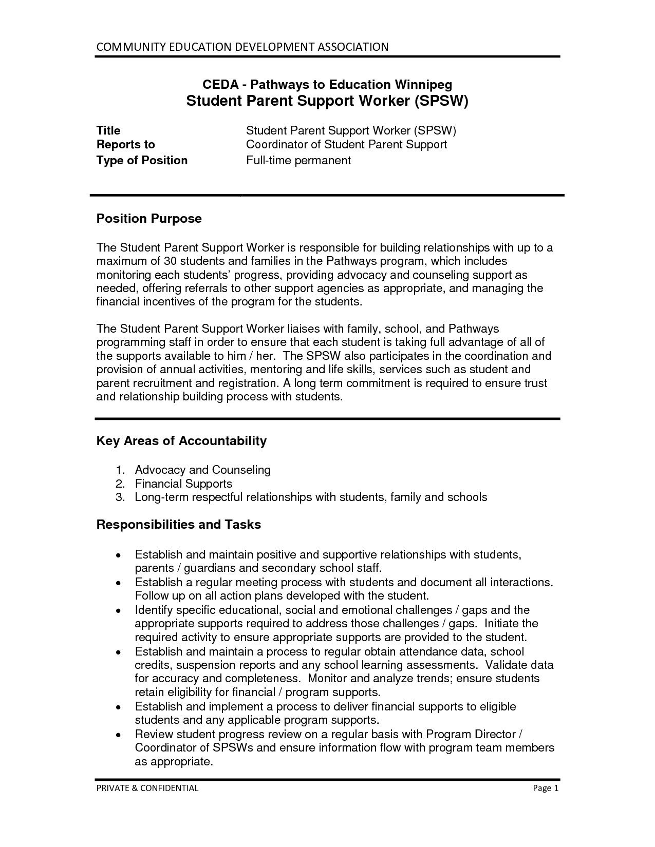family support specialist cover letter samples