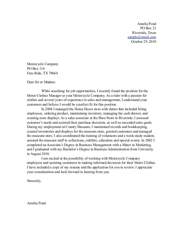 Cover Letter for Culinary Student Sample Cover Letters