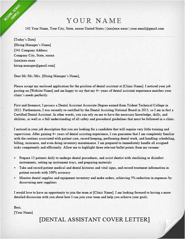 dental assistant and hygienist cover letter examples dental 20hygienist 20cover 20letters