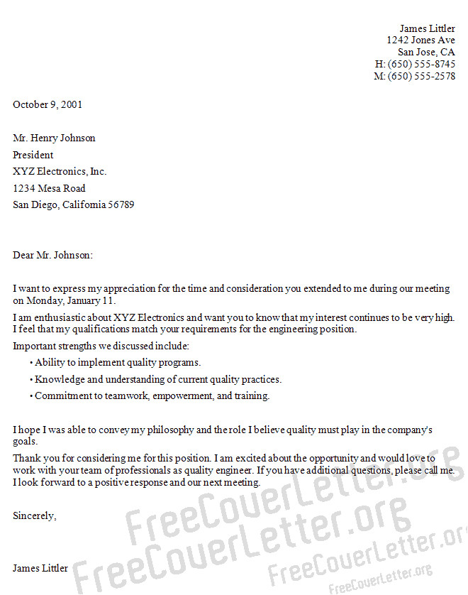 cover letter for internship electronics engineering
