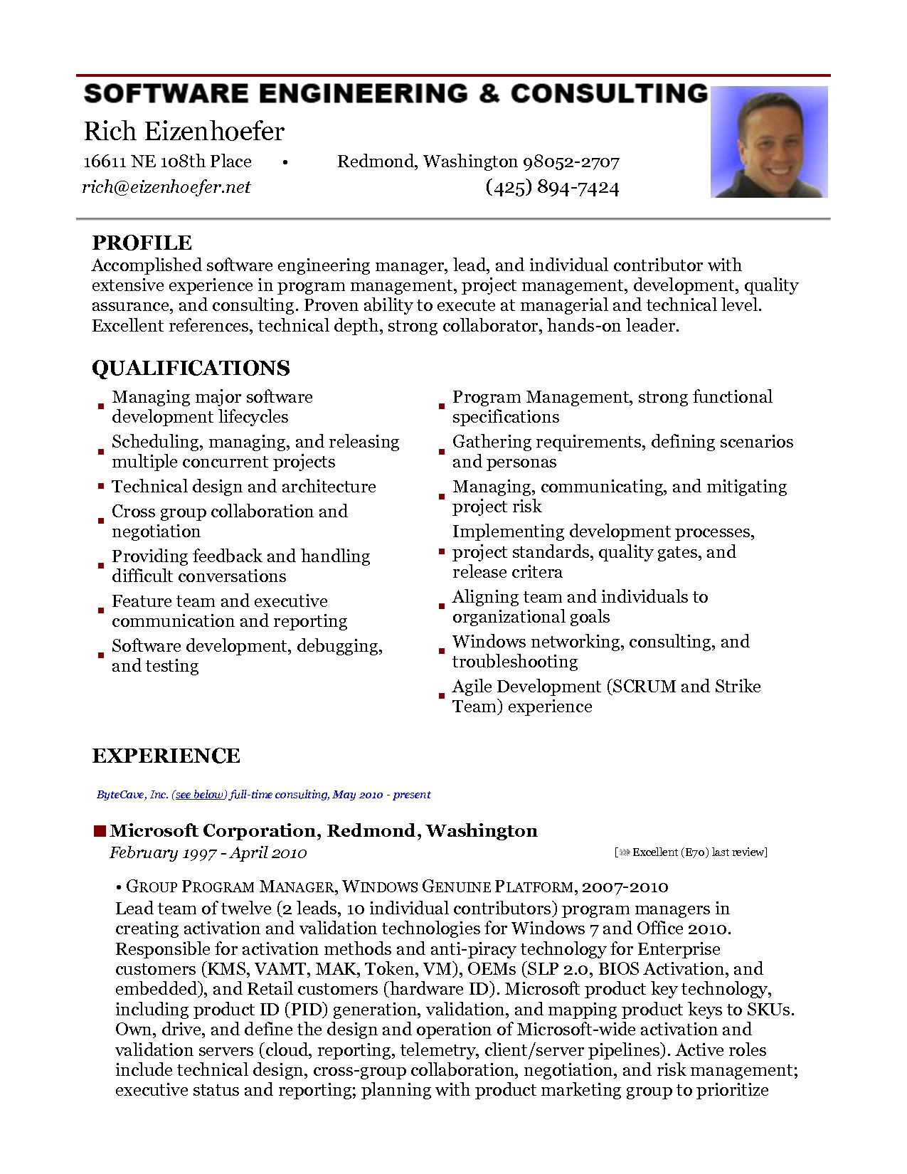 embedded software engineer resume