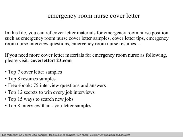 emergency room nurse cover letter