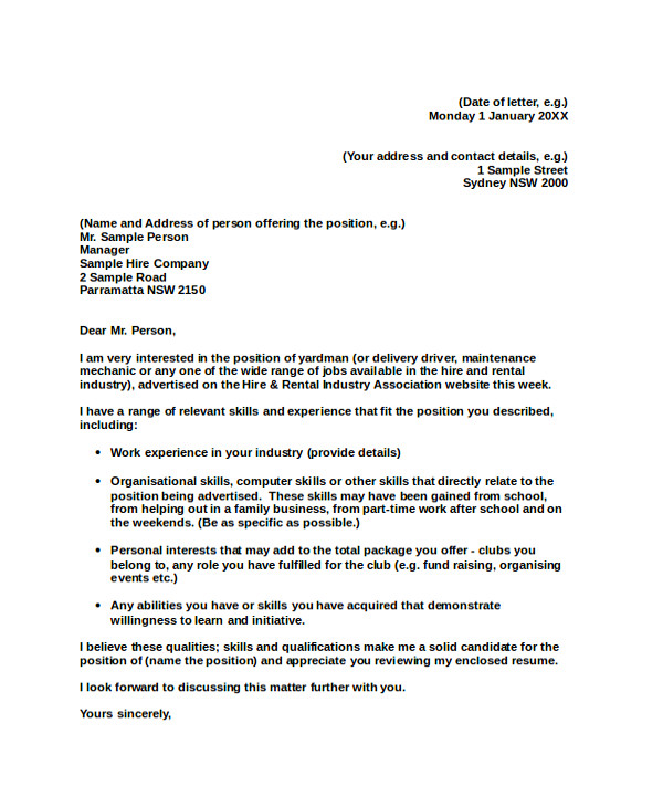 Cover Letter for Experienced Professionals 8 Professional Cover Letter Samples Sample Templates