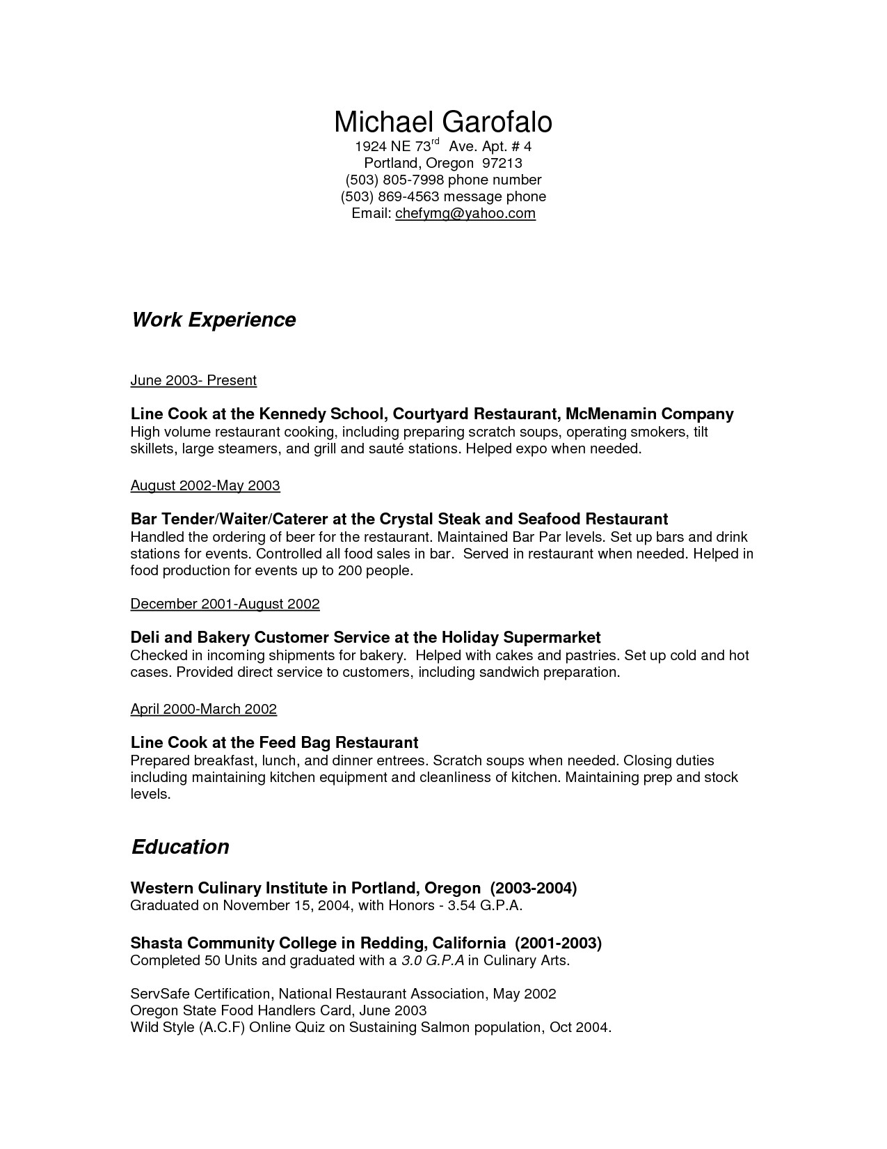 kitchen hand resume and cover letter