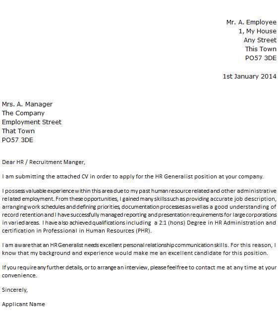 Cover Letter for Hr Role Cover Letter for Human Resources Role Example Essay