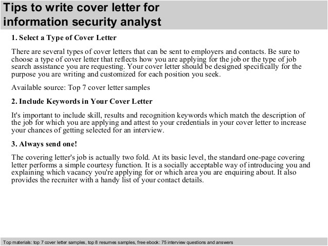 information security analyst cover letter