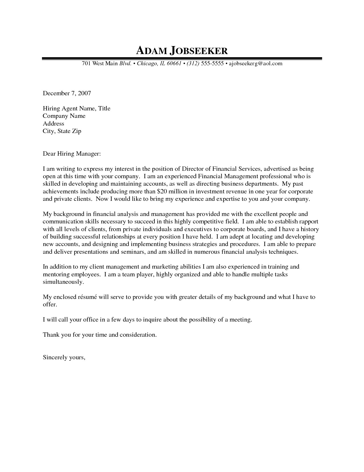 Cover Letter for Investment Management 10 Best Images Of Property Management Letter format