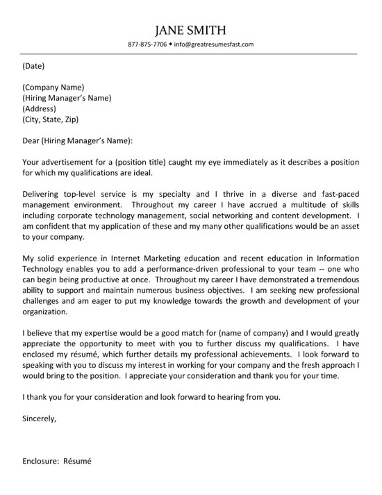 Cover Letter for It Manager Job Application It Manager Cover Letter Example