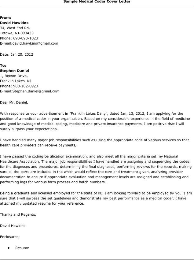 Cover Letter for Medical Coding Position Pharmacist Cover Letter Example Coverletters and Resume