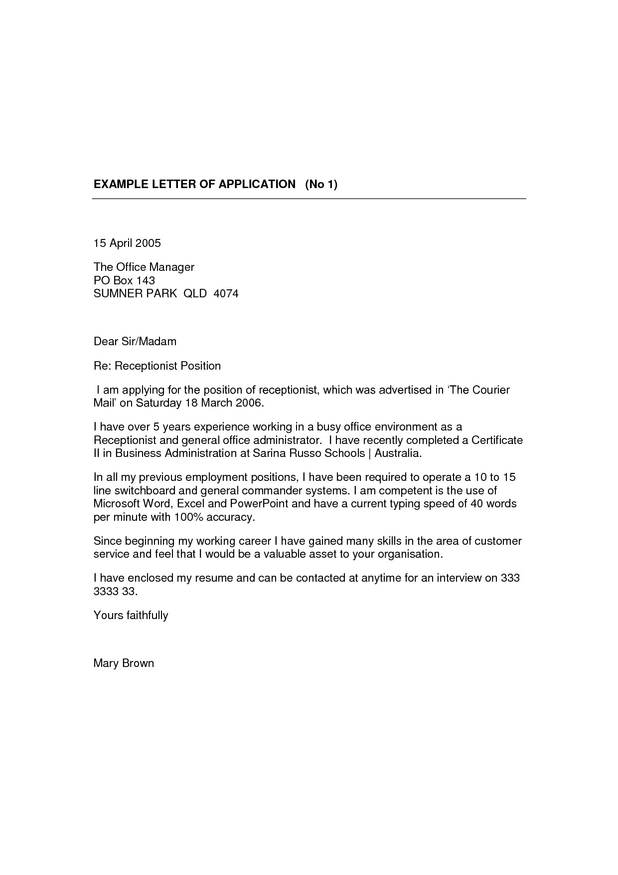 Cover Letter for Medical Secretary with No Experience Cover Letter for Receptionist with No Experience Cover