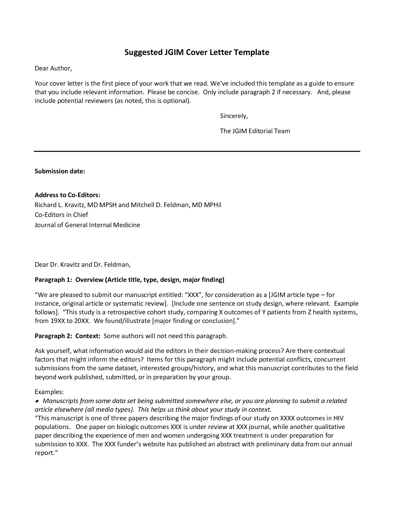 sample cover letter to editor scientific journal