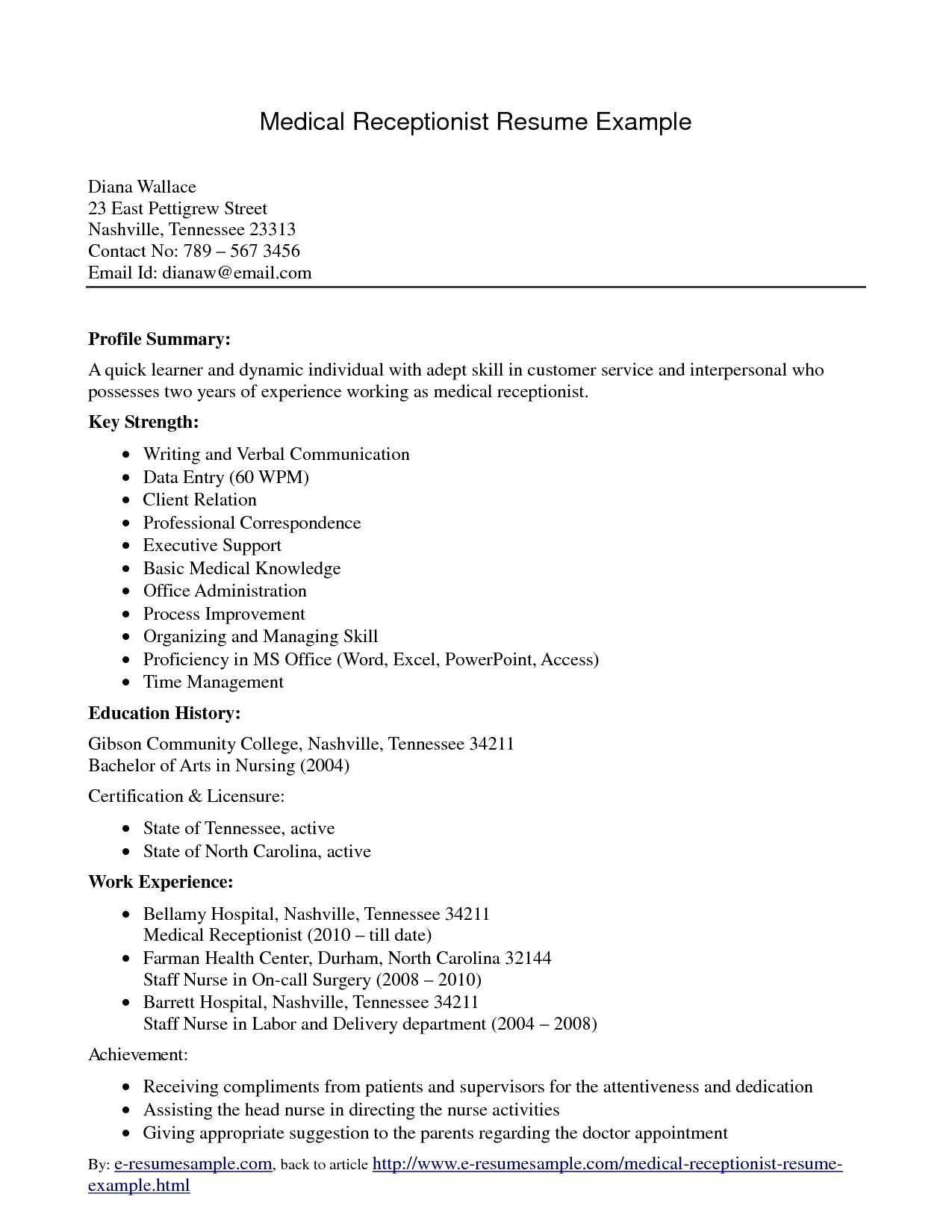 cover letter for receptionist with little experience