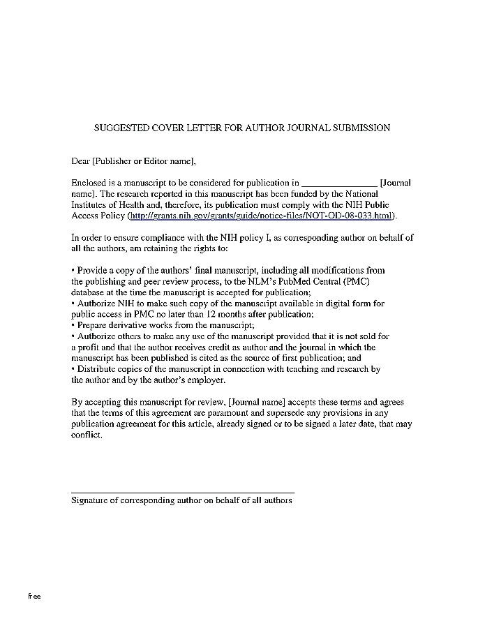 cover letter for revised manuscript sample