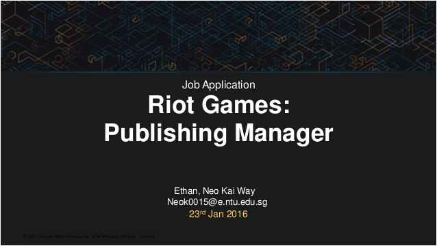 humbly ambitious cover letter for riot games