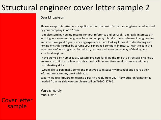 structural engineer cover letter