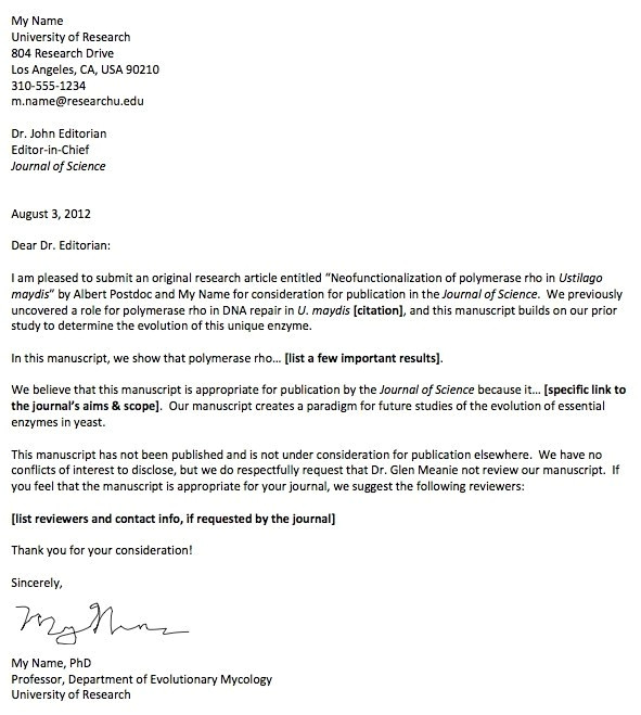 Cover Letter for Submitting A Manuscript Cover Letter for Manuscript Submission the Letter Sample