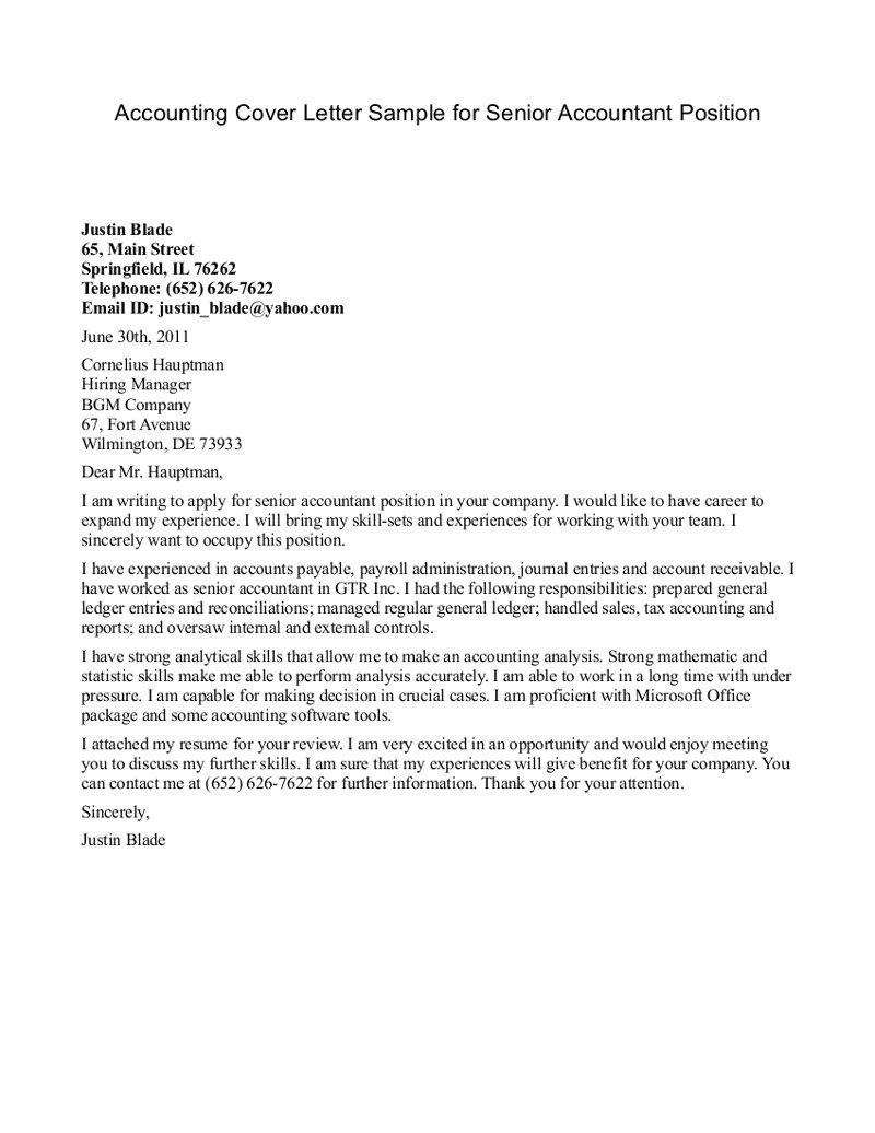 Cover Letter Of An Accountant Accountant Lamp Picture Accountant Cover Letter