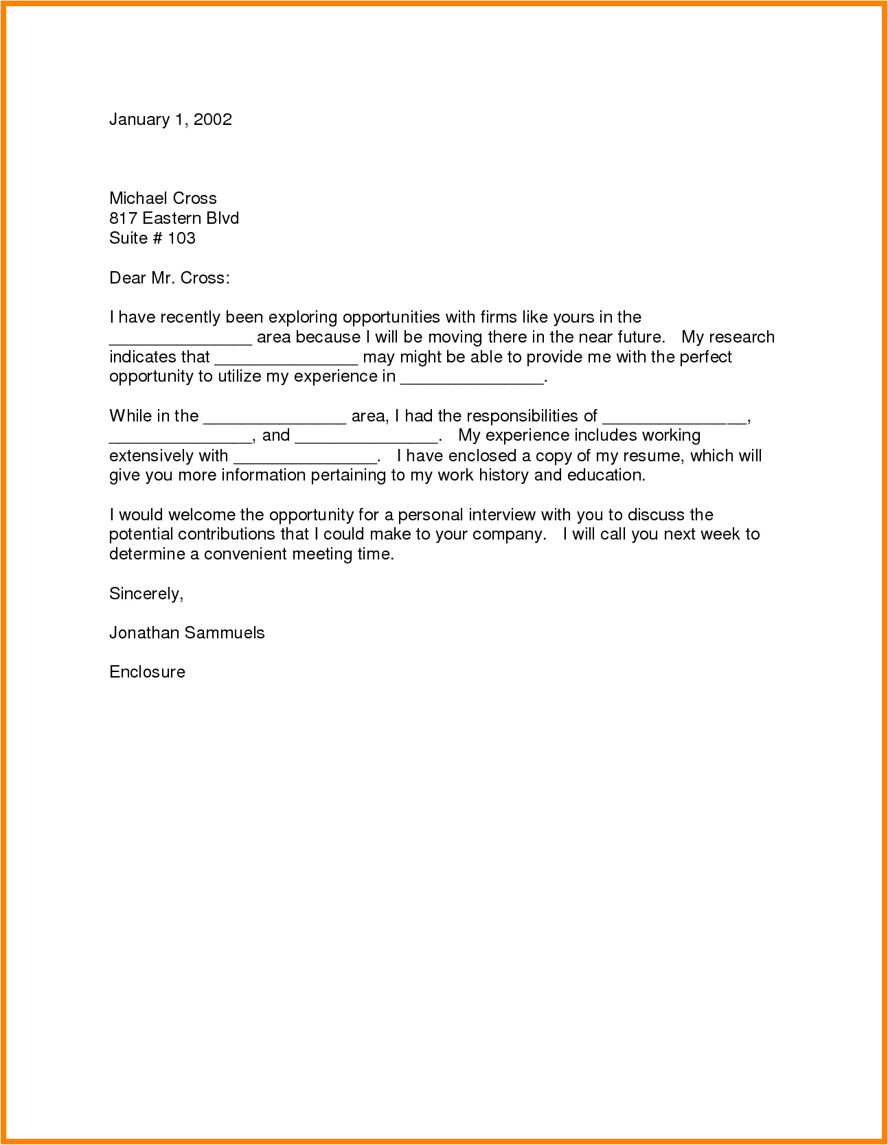 5 relocation cover letter