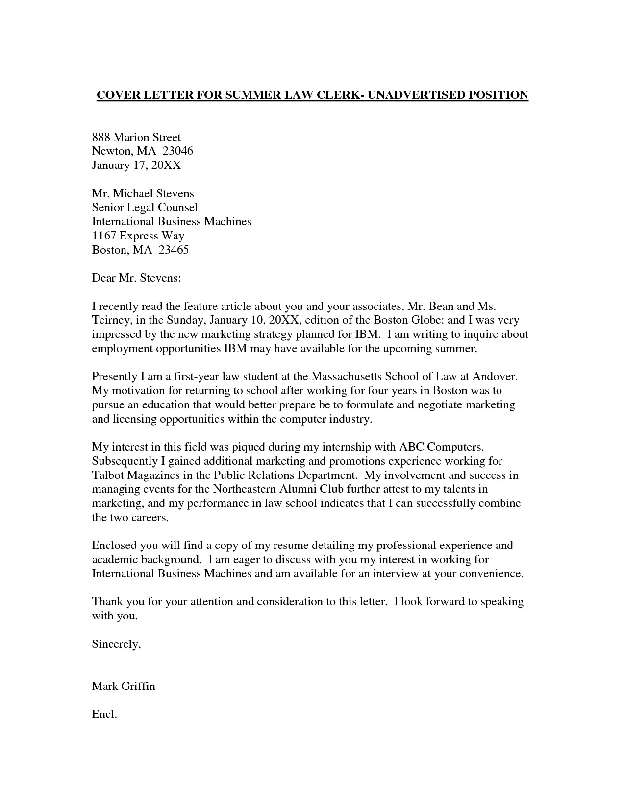 Cover Letters for Employment Opportunities Employment Cover Letter Template Wondercover Letter