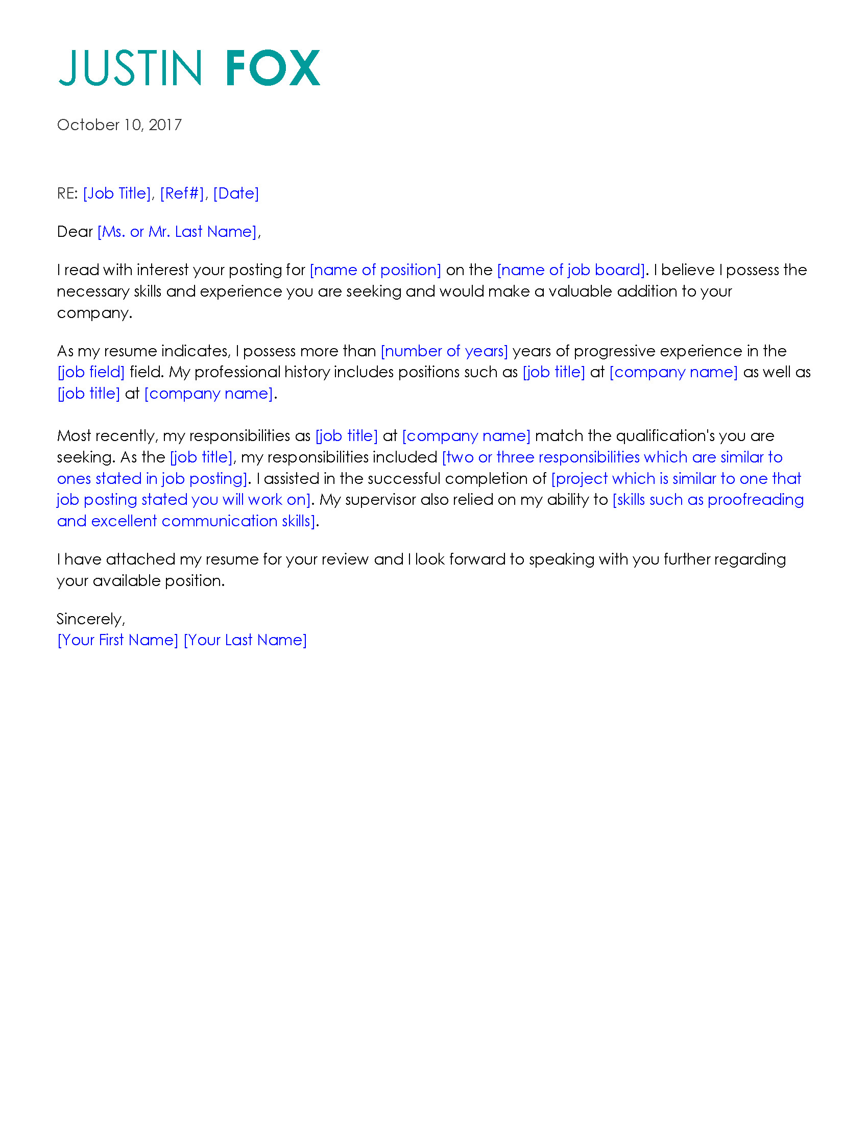 Cover Letters that Get the Job 1 Cover Letters that Get the Job Get the Job with Free Professional Cover Letter Templates