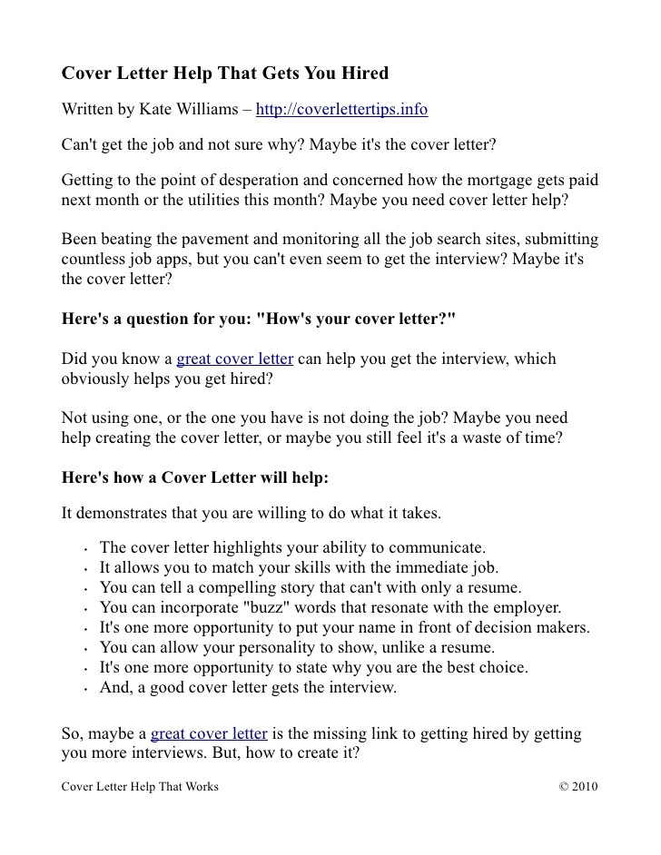 Cover Letters that Get You Hired Cover Letter Help that Gets You Hired
