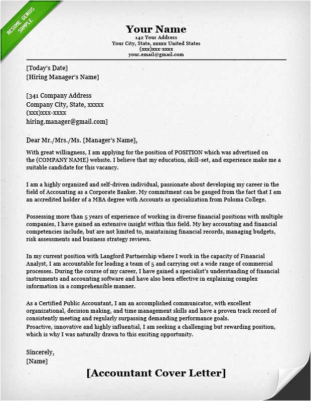 Covering Letter for Accountant Cv Accountant Resume Sample and Tips Resume Genius