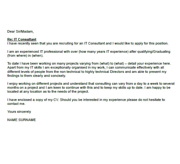 cover letter recruitment consultant