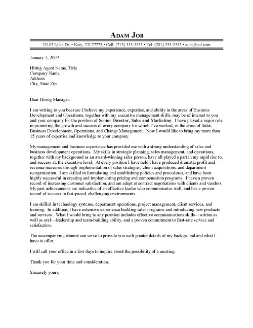 Covering Letter for Sales Executive Executive Cover Letter Examples Resume Badak