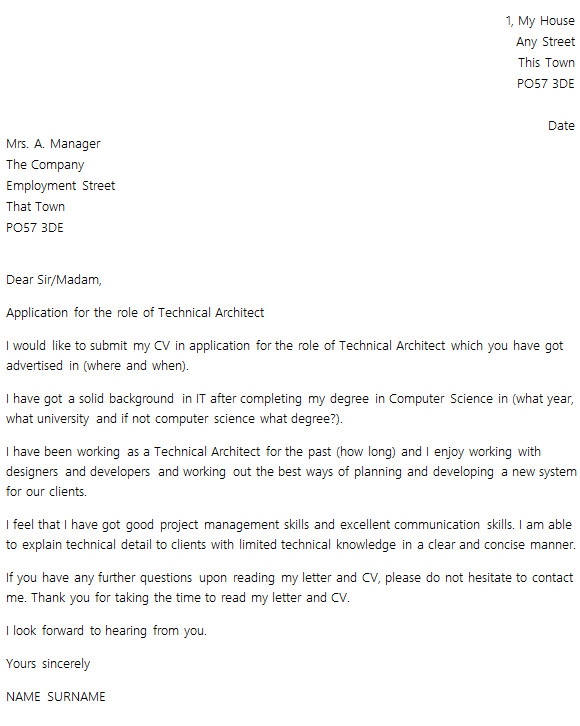 cover letter layout example