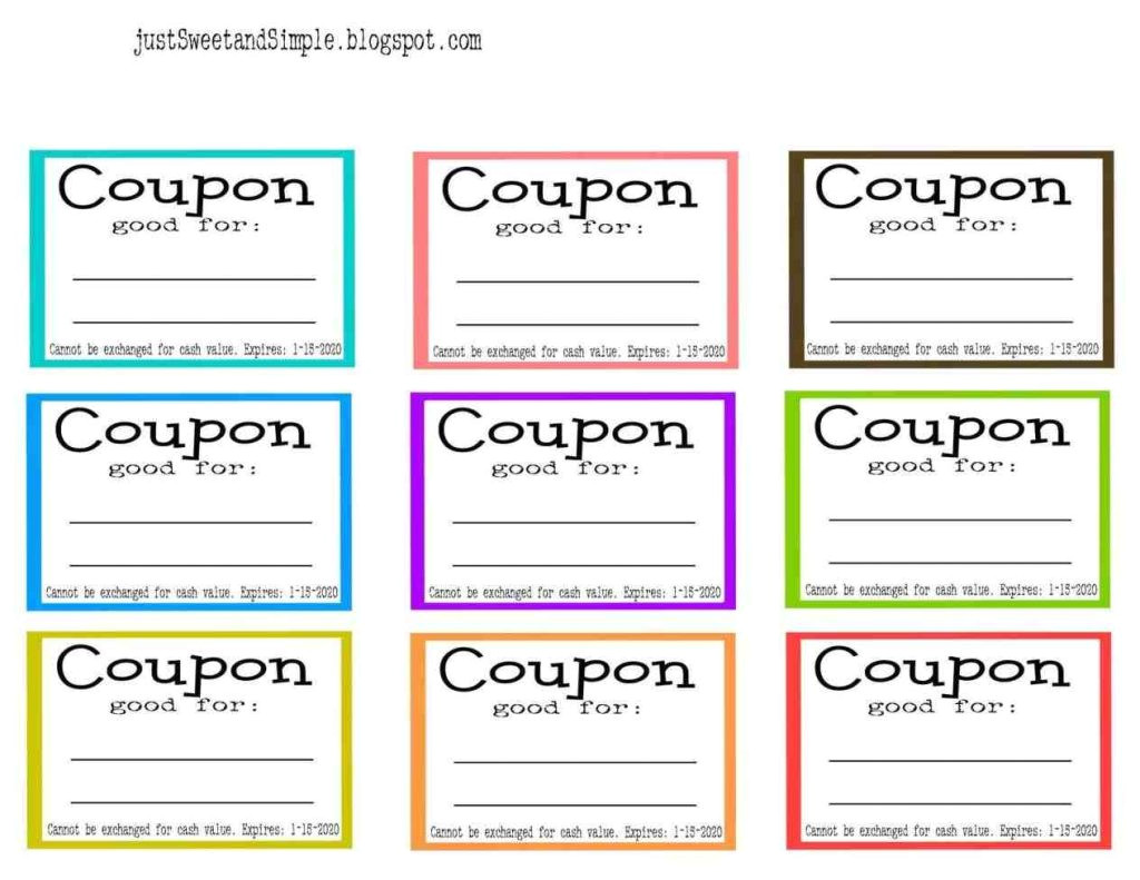 free printable coupon templates 5368
