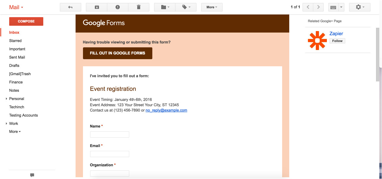 google docs forms template